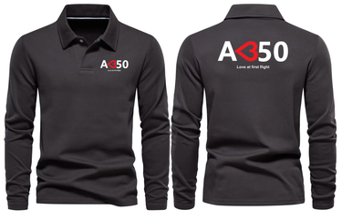 AIRBUS A350 LONG SLEEVE POLO